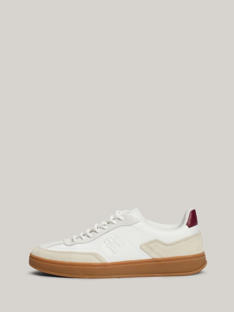 Tommy Hilfiger Heritage Court Leather Brown Trainers - Image 2 of 8