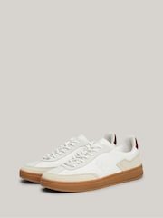 Tommy Hilfiger Heritage Court Leather Brown Trainers - Image 3 of 8