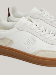 Tommy Hilfiger Heritage Court Leather Brown Trainers - Image 4 of 8