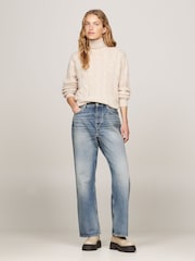 Tommy Hilfiger Nude Tommy Hilfiger Combat Leather Low Chelsea Nude Boots - Image 1 of 11