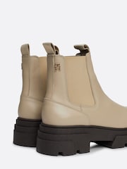 Tommy Hilfiger Nude Tommy Hilfiger Combat Leather Low Chelsea Nude Boots - Image 6 of 11