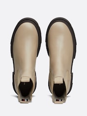 Tommy Hilfiger Nude Tommy Hilfiger Combat Leather Low Chelsea Nude Boots - Image 8 of 11