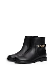 Tommy Hilfiger Chain Leather Low Black Boots - Image 3 of 7