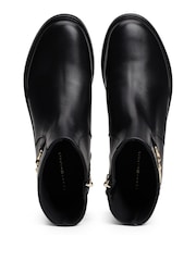 Tommy Hilfiger Chain Leather Low Black Boots - Image 4 of 7