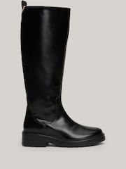 Tommy Hilfiger Premium Leather Long Black Boots - Image 1 of 7