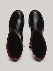 Tommy Hilfiger Premium Leather Long Black Boots - Image 3 of 7