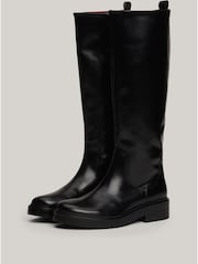 Tommy Hilfiger Premium Leather Long Black Boots - Image 6 of 7