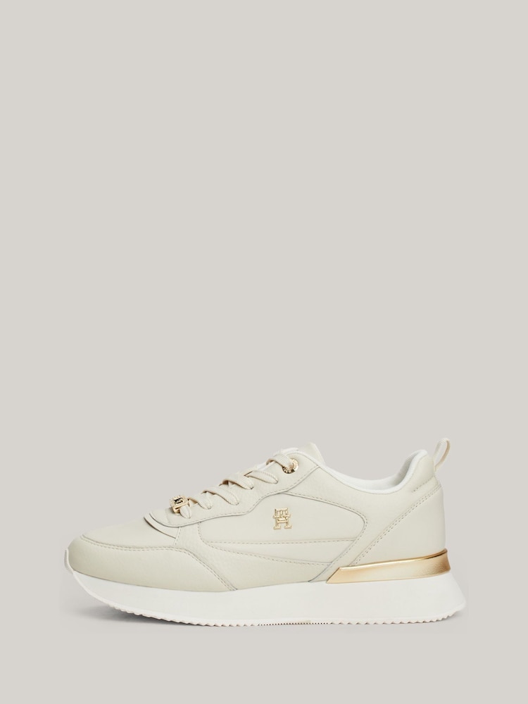 Tommy Hilfiger Natural Tommy Hilfiger Natural Feminine Runner Trainers - Image 2 of 8