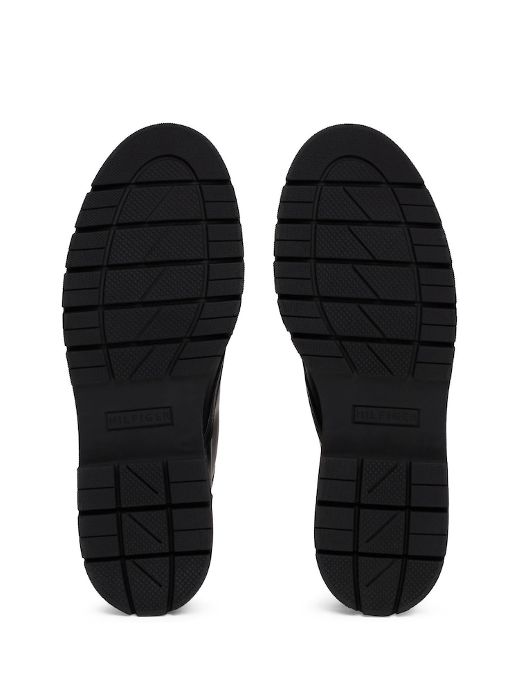 Tommy Hilfiger Lace Up Leather Black Boots - Image 4 of 7