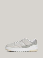 Tommy Hilfiger Silver Low Basket Trainers - Image 2 of 7