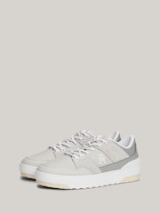 Tommy Hilfiger Silver Low Basket Trainers - Image 6 of 7