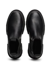 Tommy Hilfiger Combat Leather Low Chelsea Black Boots - Image 4 of 7