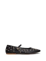 Tommy Hilfiger Maryjane Eyelets črna balerinka - Slika 1 iz 7