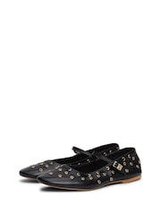 Tommy Hilfiger Maryjane Eyelets črna balerinka - Slika 3 iz 7