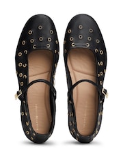Tommy Hilfiger Maryjane Eyelets črna balerinka - Slika 4 iz 7