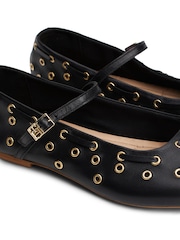 Tommy Hilfiger Maryjane Eyelets črna balerinka - Slika 6 iz 7