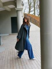VERO MODA Blue Fitted Denim 100% Cotton Shirt Dress - Image 4 of 5