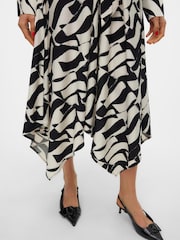 VERO MODA Black Mono Abstract Print Shirt Dress - Image 5 of 6