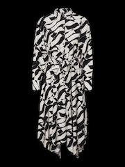 VERO MODA Black Mono Abstract Print Shirt Dress - Image 6 of 6