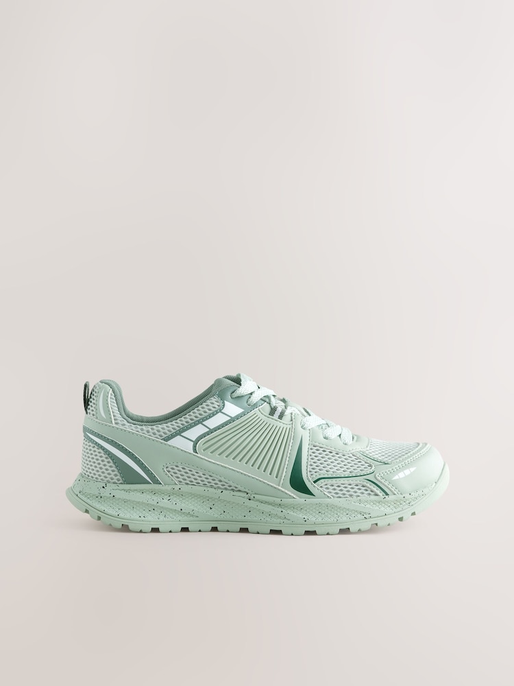 Sage Green Forever Comfort® Chunky Mesh Detail Trainers - Image 2 of 6