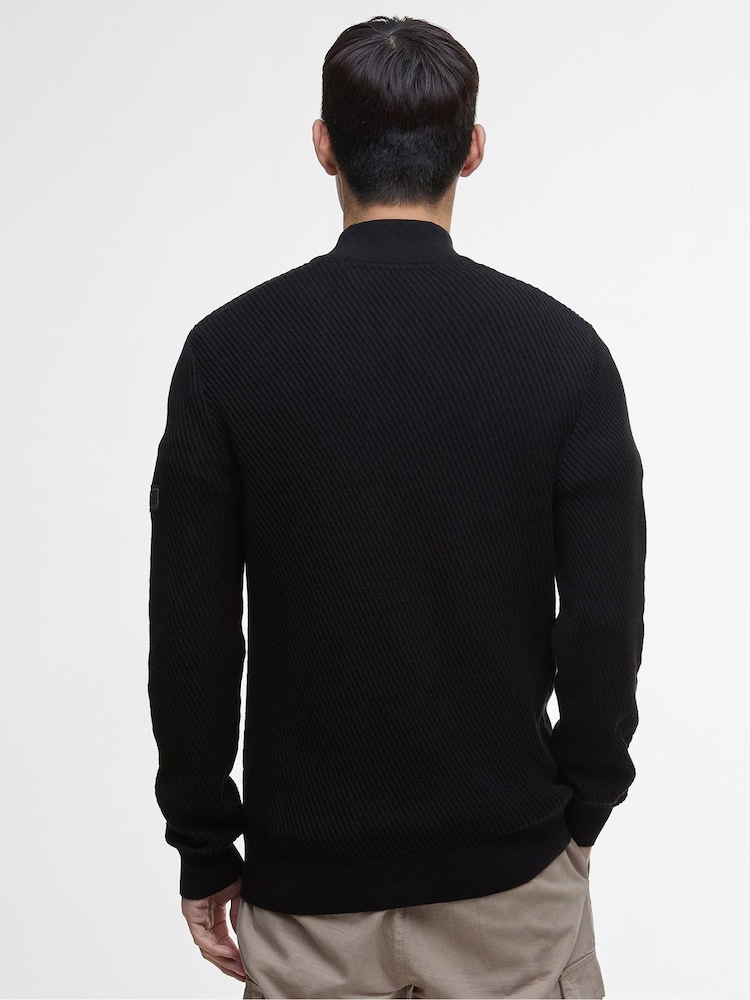 Barbour® International Funnel 100% Cotton Neck Jumper - Image 2 of 5