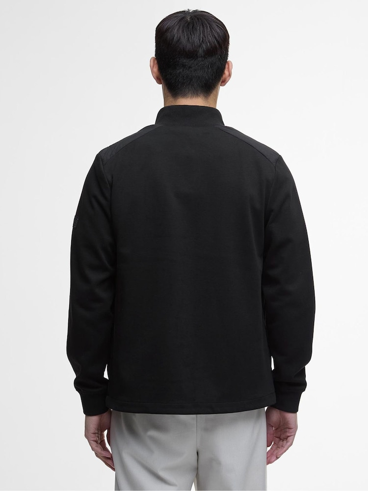 Barbour® International Ethan Funnel Neck Quilted Black Jacket - Image 2 of 8