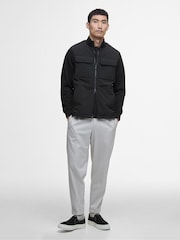 Barbour® International Ethan Funnel Neck Quilted Black Jacket - Image 3 of 8