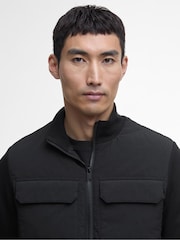 Barbour® International Ethan Funnel Neck Quilted Black Jacket - Image 4 of 8