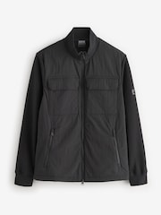 Barbour® International Ethan Funnel Neck Quilted Black Jacket - Image 8 of 8