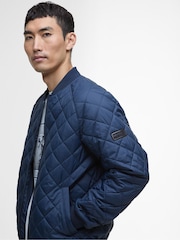 Barbour® International Blue Harfell Quilted Jacket - Image 5 of 7