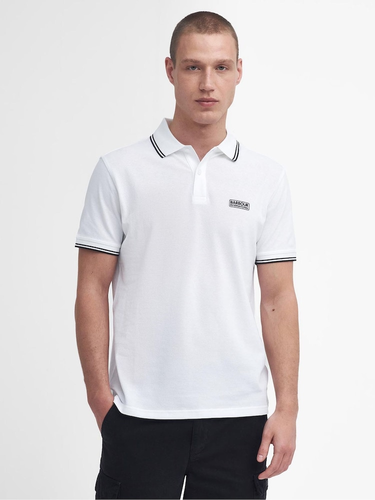 Barbour® International Evan Tipped 100% Cotton Polo Shirt - Image 1 of 6