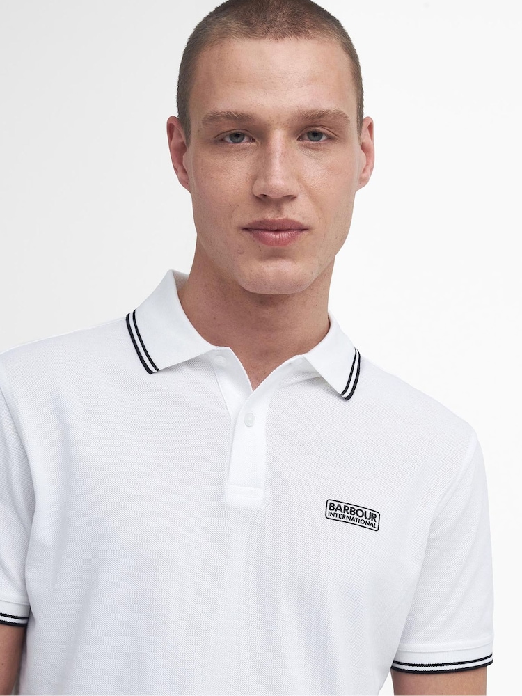 Barbour® International Evan Tipped 100% Cotton Polo Shirt - Image 4 of 6