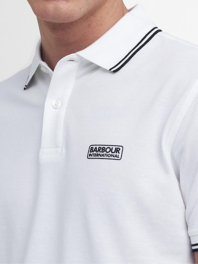 Barbour® International Evan Tipped 100% Cotton Polo Shirt - Image 5 of 6