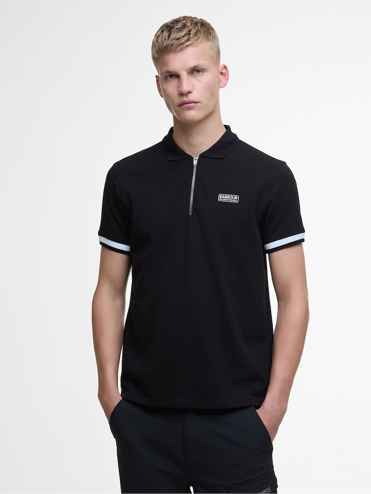 Barbour® International Bradley Black Polo Shirt - Image 1 of 5