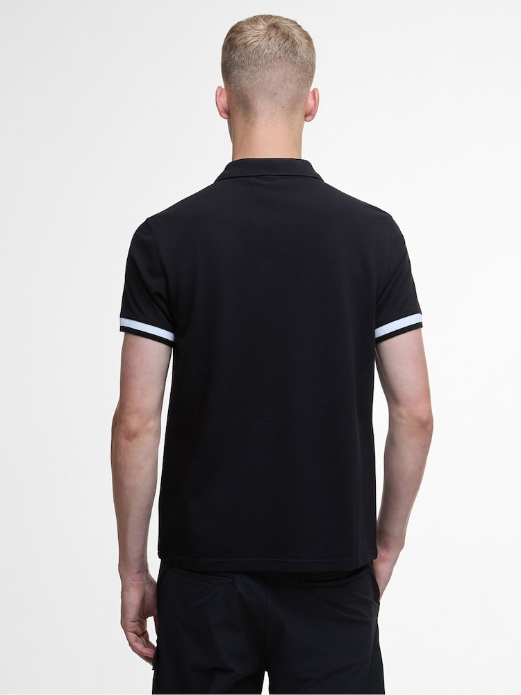 Barbour® International Bradley Black Polo Shirt - Image 2 of 5