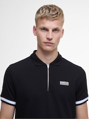 Barbour® International Bradley Black Polo Shirt - Image 3 of 5