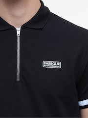 Barbour® International Bradley Black Polo Shirt - Image 4 of 5