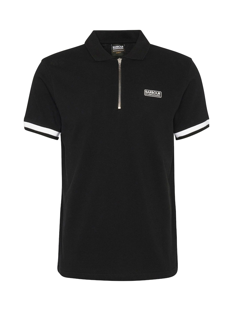 Barbour® International Bradley Black Polo Shirt - Image 5 of 5