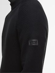 Barbour® International Dune Crew 100% Cotton Black Jumper - Image 4 of 5