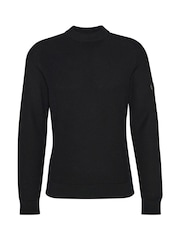 Barbour® International Dune Crew 100% Cotton Black Jumper - Image 5 of 5