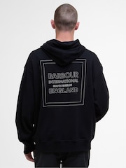 Barbour® International Micro Block Graphic Black Hoodie - Image 3 of 5