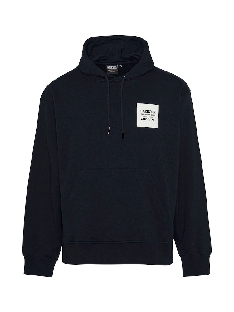 Barbour® International Micro Block Graphic Black Hoodie - Image 5 of 5