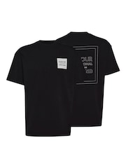Barbour® International Micro Block Graphic 100% Cotton Black T-Shirt - Image 5 of 7
