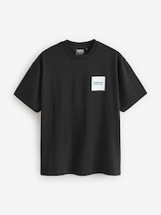 Barbour® International Micro Block Graphic 100% Cotton Black T-Shirt - Image 6 of 7