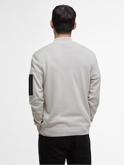 Barbour® International Mink Blades 100% Cotton Half Zip Jumper - Image 2 of 5