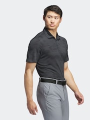 adidas Golf Ultimate365 Textured Stripe Grey/Black Polo Shirt - Image 3 of 8