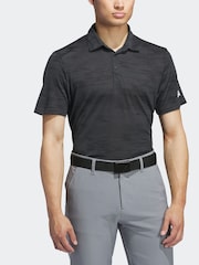adidas Golf Ultimate365 Textured Stripe Grey/Black Polo Shirt - Image 5 of 8