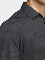 adidas Golf Ultimate365 Textured Stripe Grey/Black Polo Shirt - Image 6 of 8