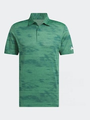 adidas Golf Ultimate365 Textured Stripe Grey/Black Polo Shirt - Image 10 of 10