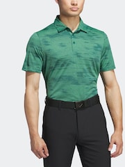 adidas Golf Ultimate365 Textured Stripe Grey/Black Polo Shirt - Image 6 of 10